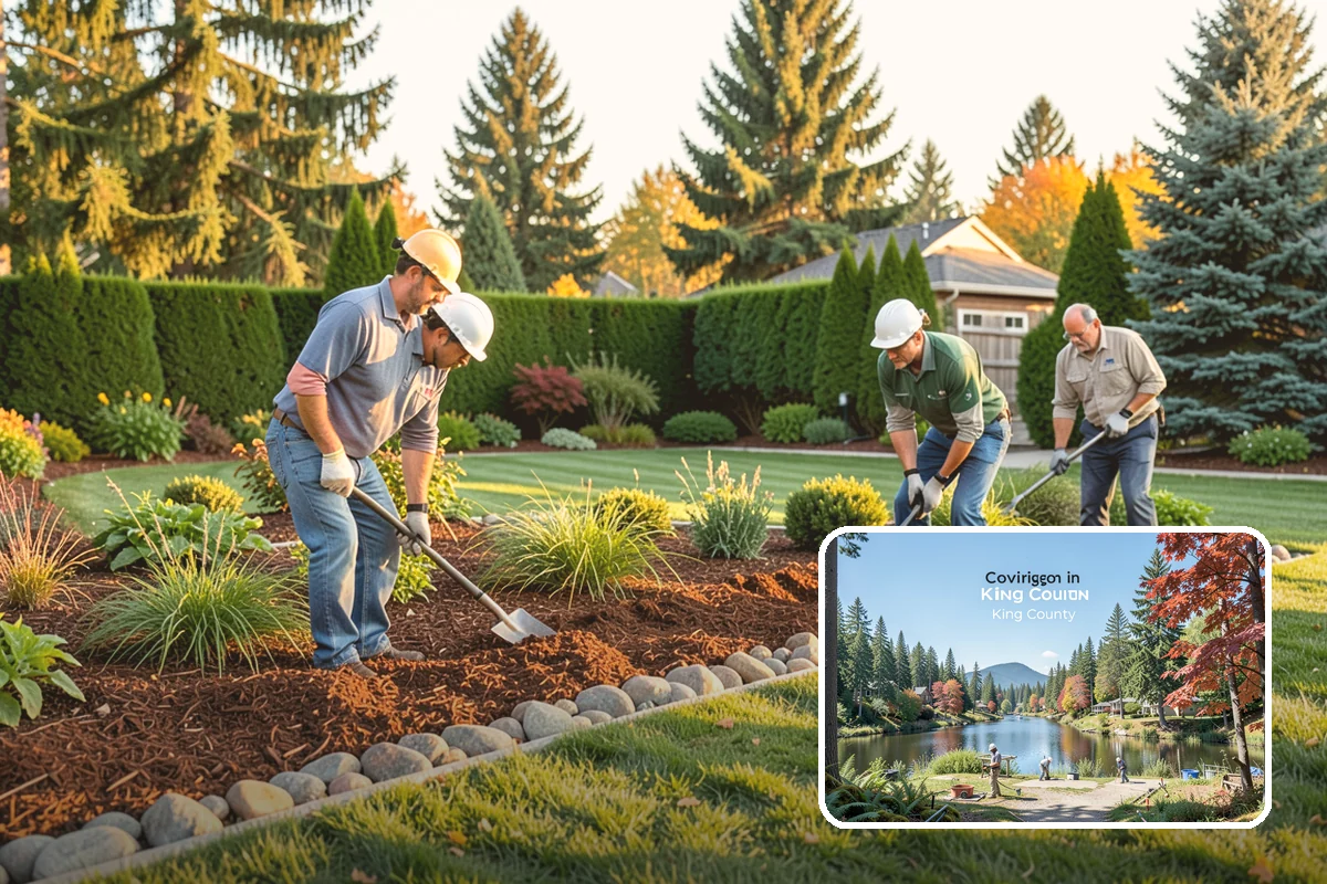 Garden Bed Renovation in Covington, King County, WA - Corrects drainage problems caused by compacted clay and steady rainfall