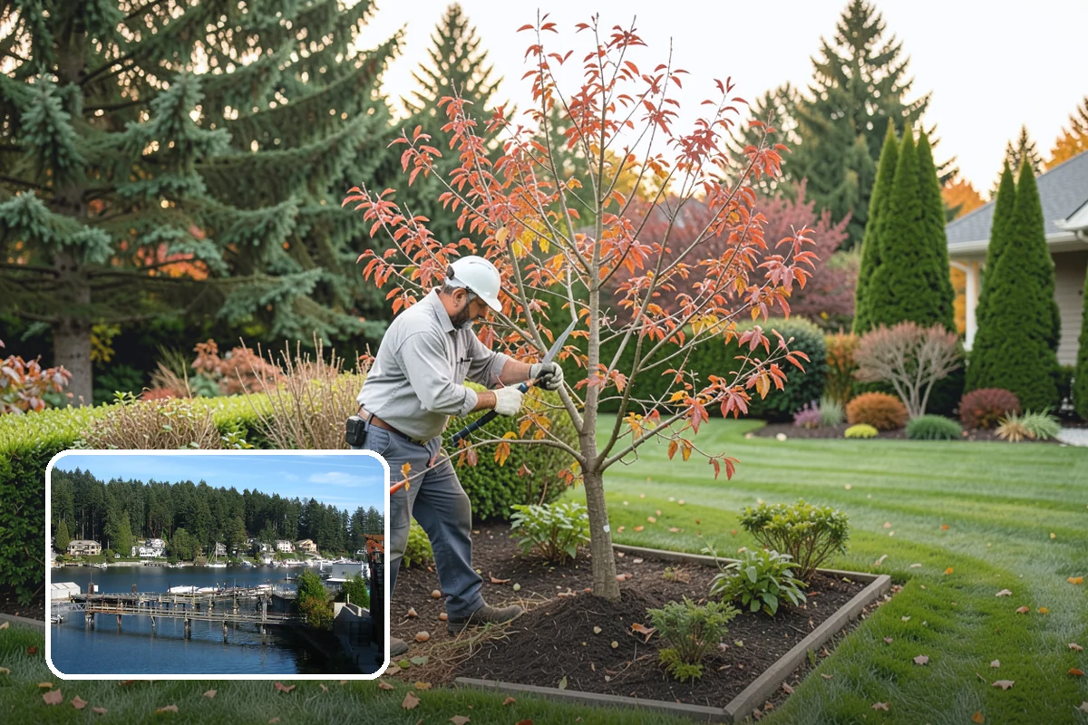 Garden Bed Renovation in Gig Harbor, Pierce County, WA - Corrects drainage problems caused by compacted clay and steady rainfall