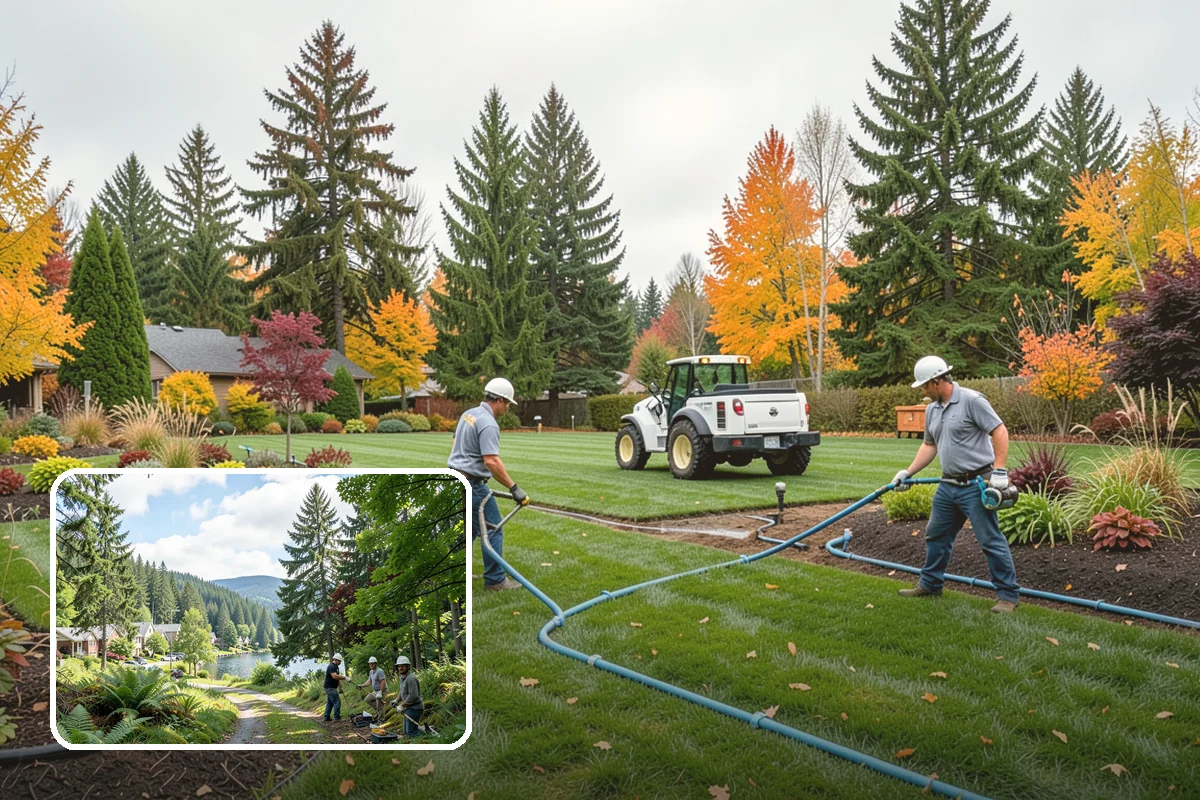 Garden Bed Renovation in Lake Forest Park, King County, WA - Corrects drainage problems caused by compacted clay and steady rainfall