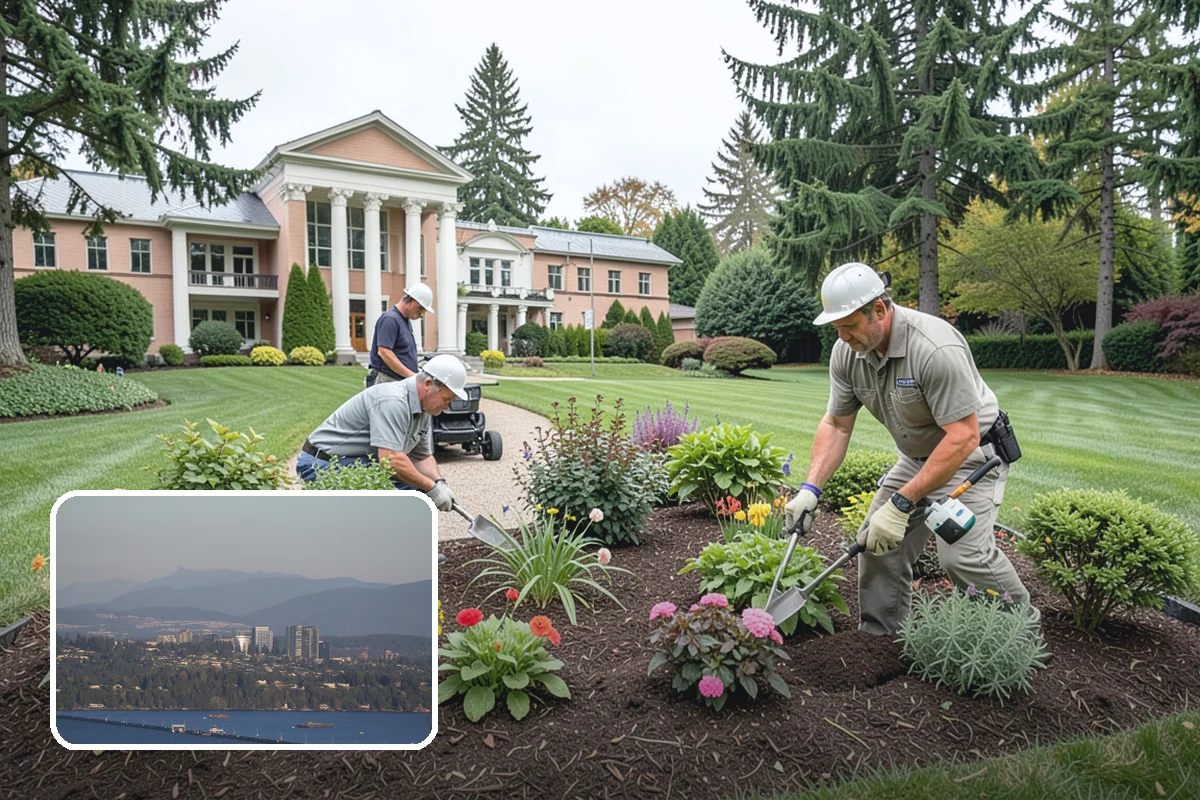 Garden Bed Renovation in Medina, King County, WA - Corrects drainage problems caused by compacted clay and steady rainfall