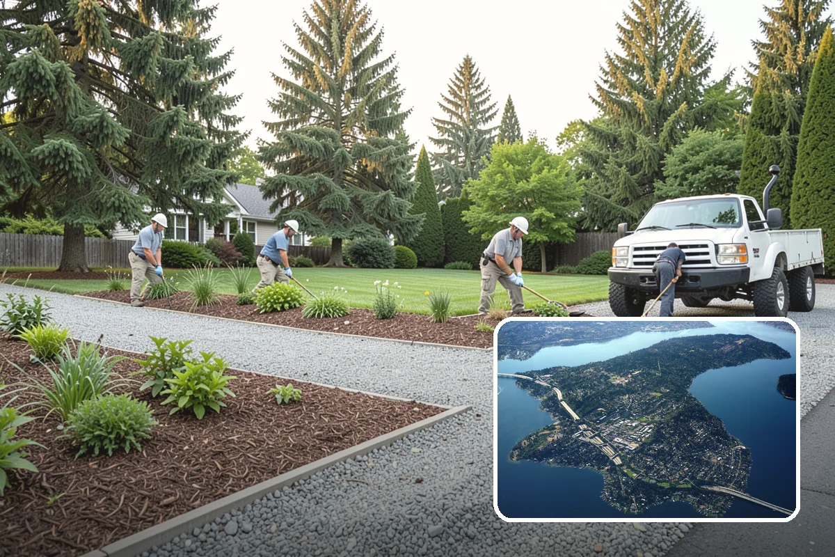 Garden Bed Renovation in Mercer Island, King County, WA - Corrects drainage problems caused by compacted clay and steady rainfall