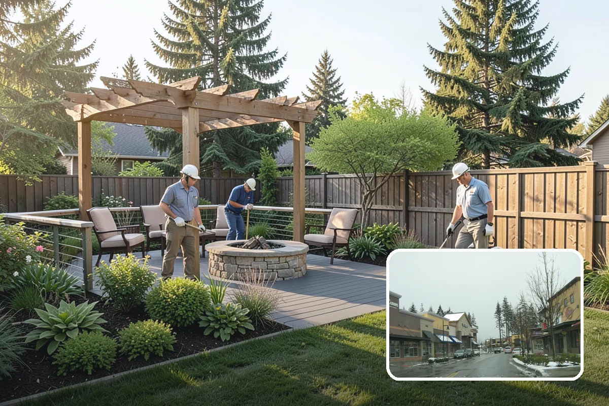 Garden Bed Renovation in Mill Creek, Snohomish County, WA - Corrects drainage problems caused by compacted clay and steady rainfall