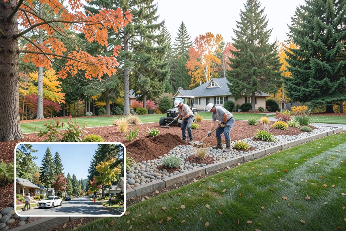 Garden Bed Renovation in Orting, Pierce County, WA - Corrects drainage problems caused by compacted clay and steady rainfall