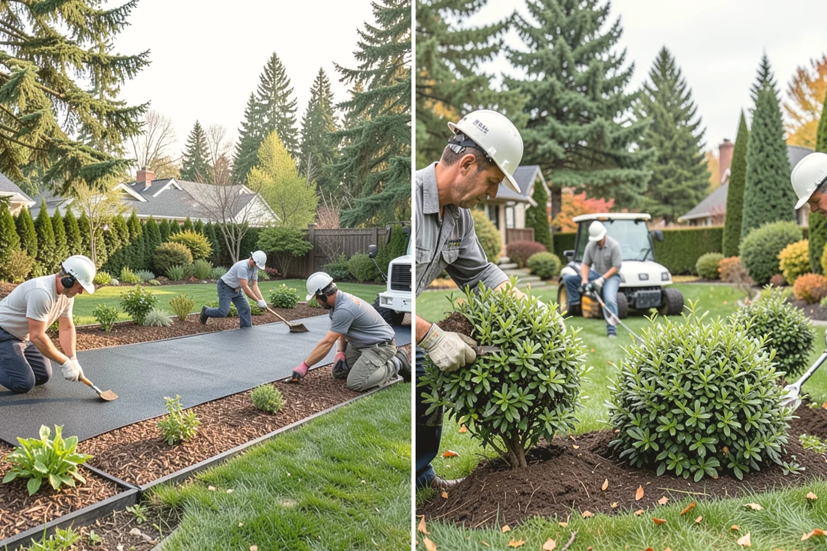 Garden Edging in Anacortes, Skagit County, WA - Mark bed lines and confirm edging material with you