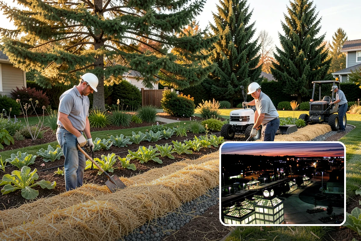 Garden Edging in Auburn, King County, WA - Stops grass and groundcover from invading planting areas