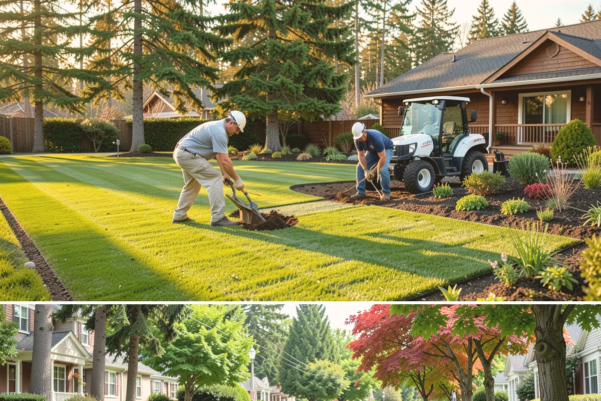 Garden Edging in Beaux Arts Village, King County, WA - Ideal in spring or fall when the ground is soft enough to cut cleanly yet firm enough to hold a sharp edge through the rainy...