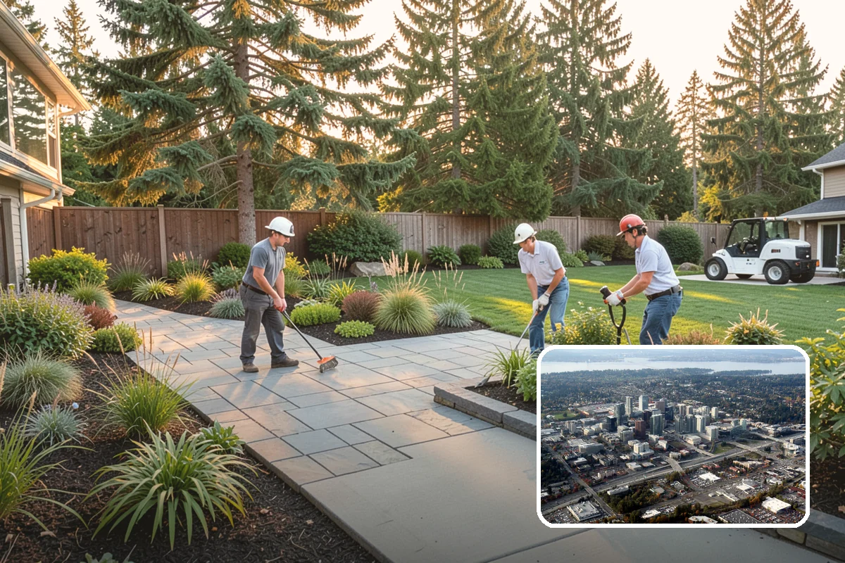 Garden Edging in Bellevue, King County, WA - Stops grass and groundcover from invading planting areas