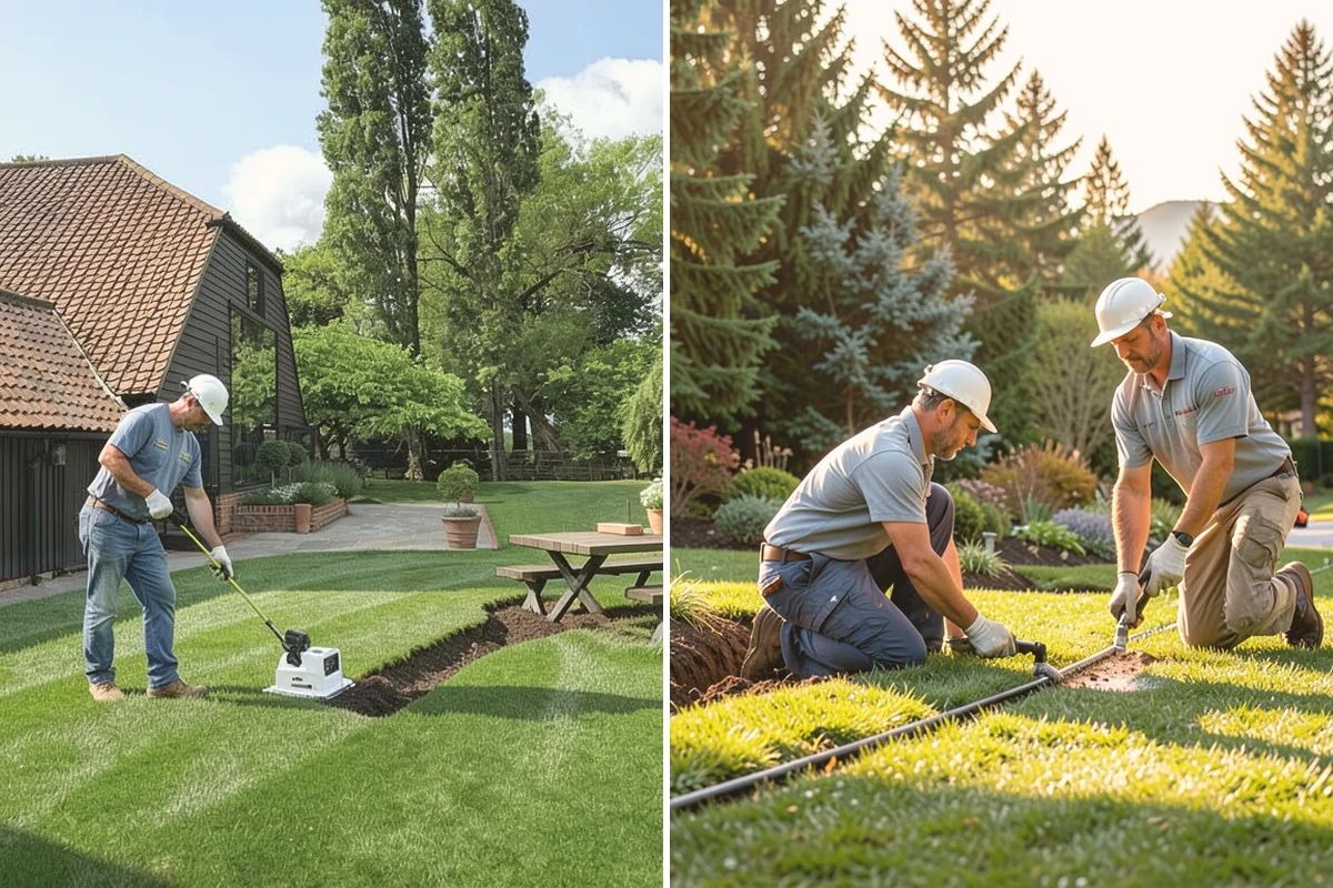 Garden Edging in Bothell, King County, WA - Mark bed lines and confirm edging material with you