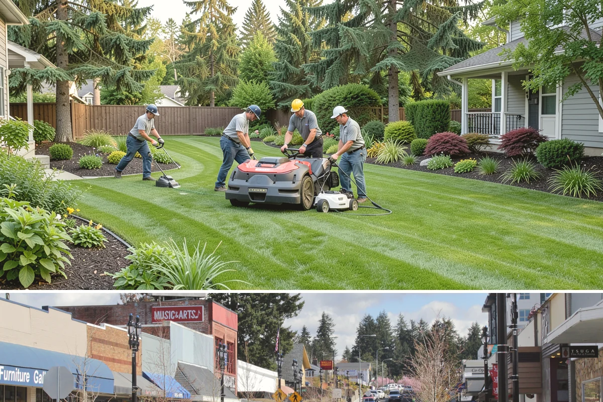 Garden Edging in Bothell, King County, WA - Ideal in spring or fall when the ground is soft enough to cut cleanly yet firm enough to hold a sharp edge through the rainy...