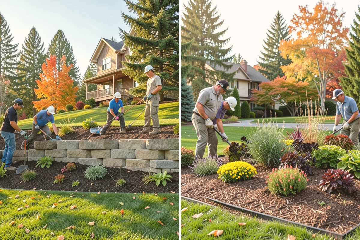 Garden Edging in Brier, Snohomish County, WA - Mark bed lines and confirm edging material with you