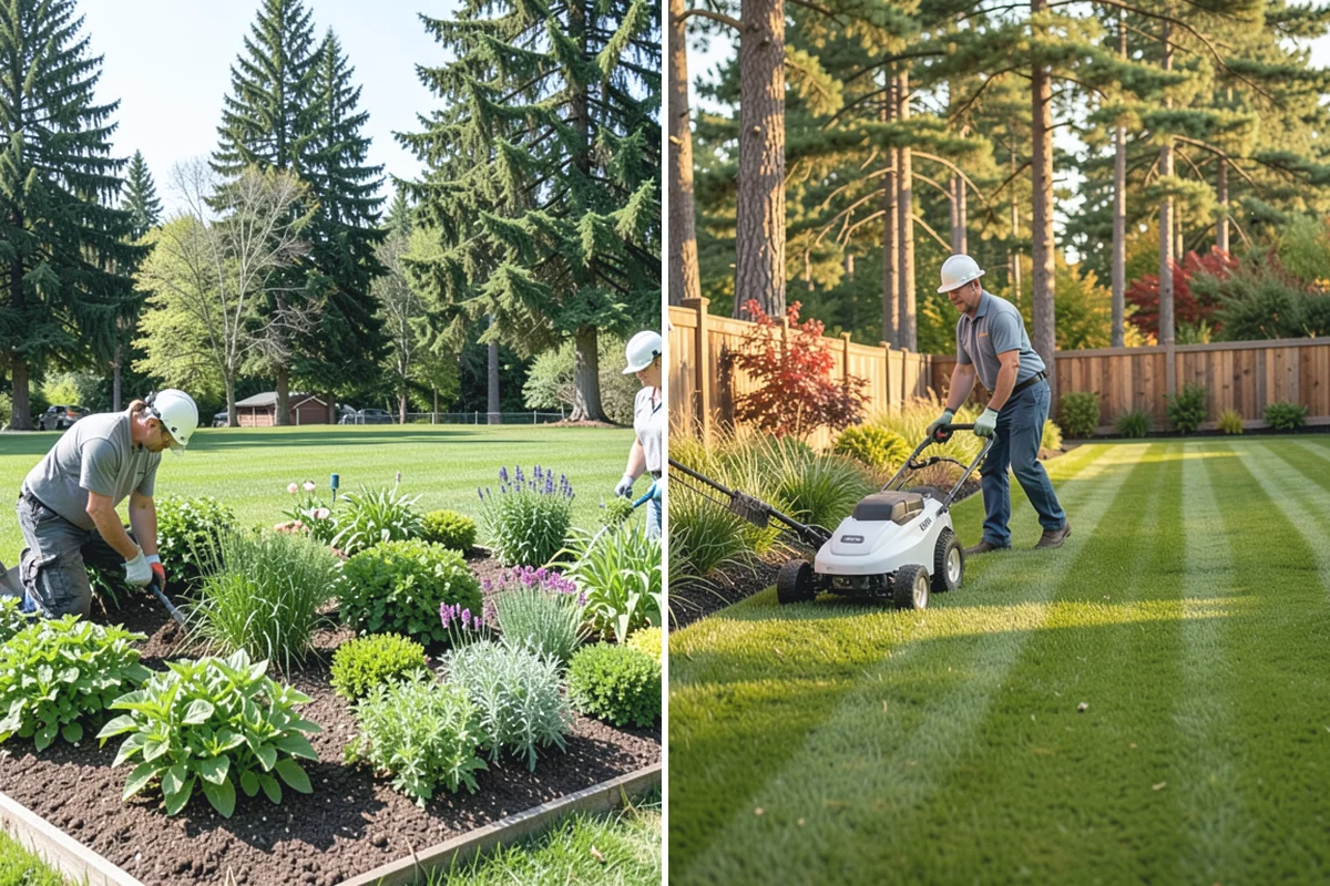 Garden Edging in Buckley, Pierce County, WA - Mark bed lines and confirm edging material with you