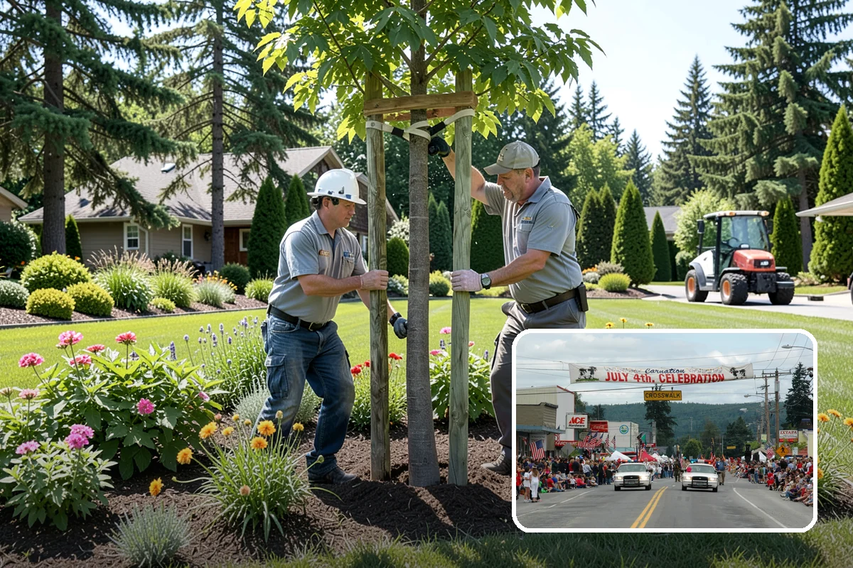 Garden Edging in Carnation, King County, WA - Stops grass and groundcover from invading planting areas