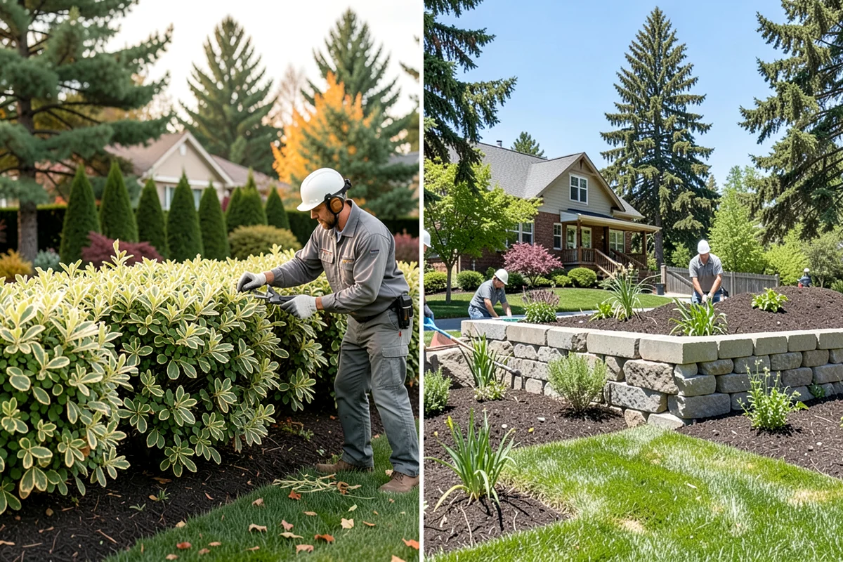 Garden Edging in Concrete, Skagit County, WA - Mark bed lines and confirm edging material with you