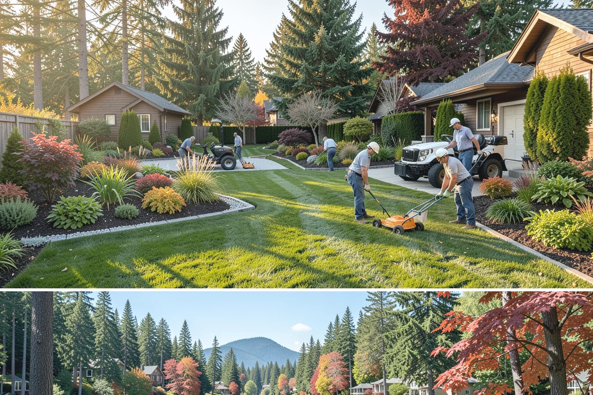 Garden Edging in Covington, King County, WA - Ideal in spring or fall when the ground is soft enough to cut cleanly yet firm enough to hold a sharp edge through the rainy...