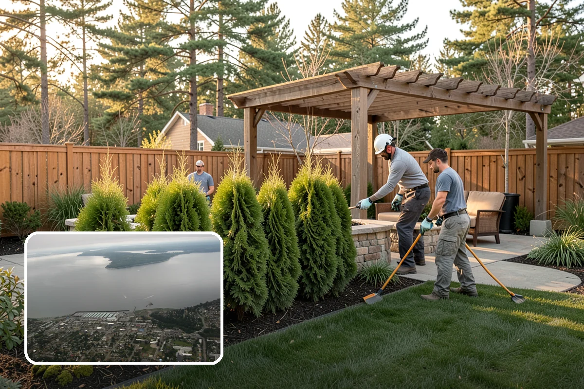 Garden Edging in Des Moines, King County, WA - Stops grass and groundcover from invading planting areas