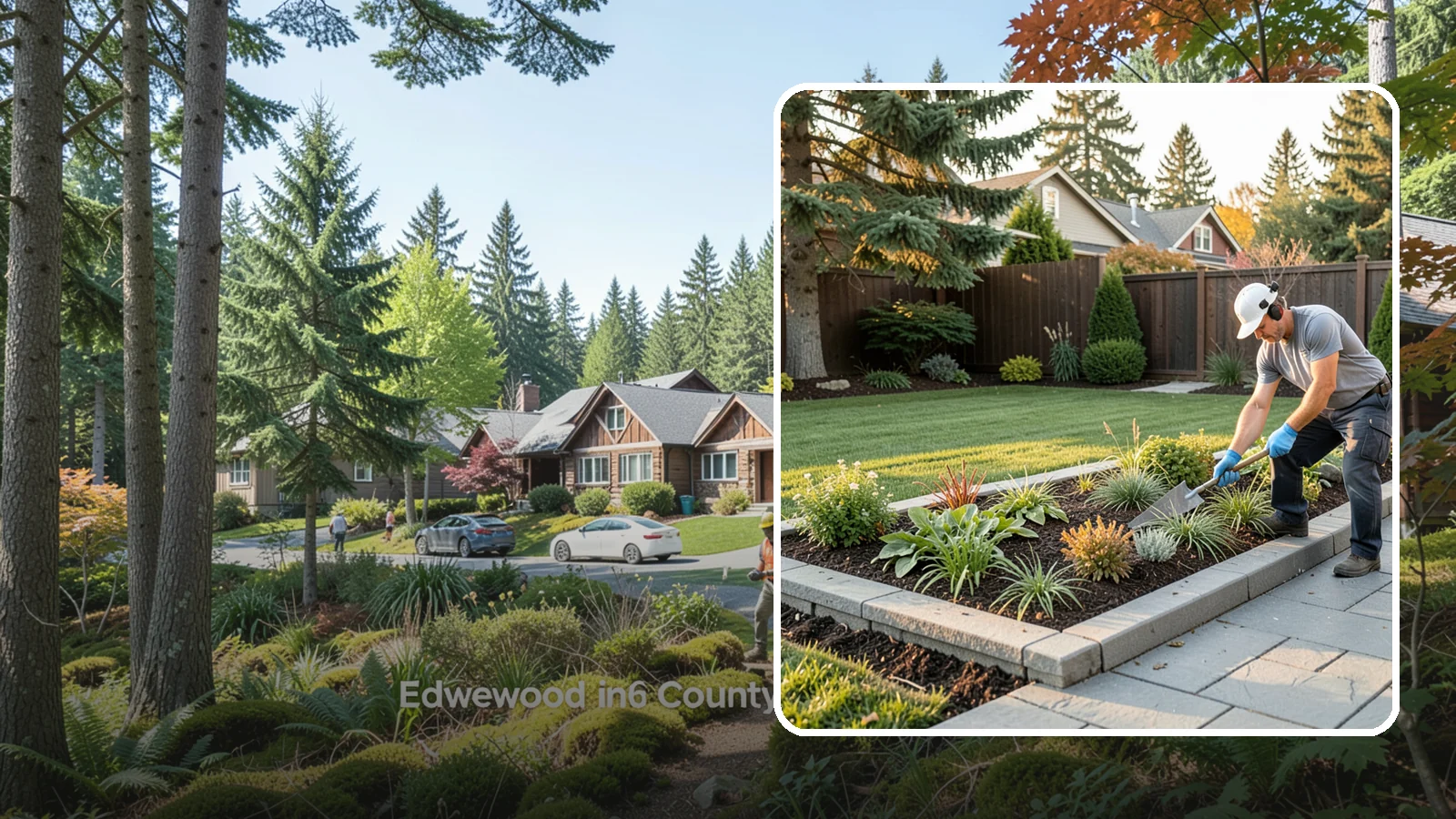 Garden Edging in Edgewood, Pierce County, WA - We install crisp, durable edging that keeps lawn grasses and aggressive groundcovers from creeping into your Pacific Northwest...