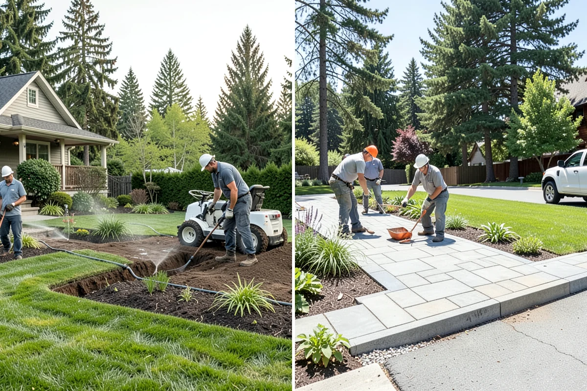Garden Edging in Enumclaw, King County, WA - Mark bed lines and confirm edging material with you