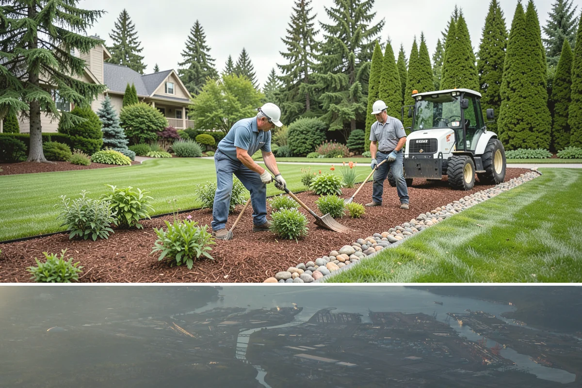 Garden Edging in Fife, Pierce County, WA - Ideal in spring or fall when the ground is soft enough to cut cleanly yet firm enough to hold a sharp edge through the rainy...