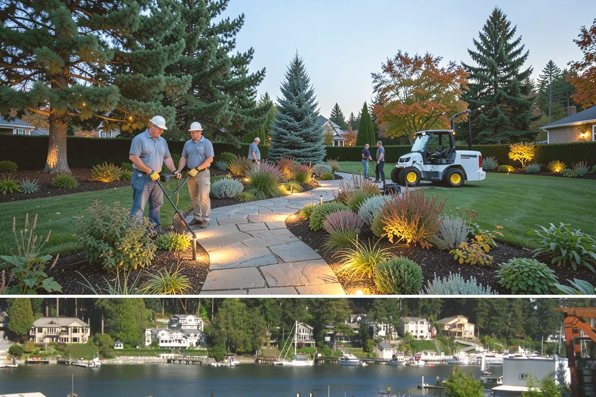 Garden Edging in Gig Harbor, Pierce County, WA - Ideal in spring or fall when the ground is soft enough to cut cleanly yet firm enough to hold a sharp edge through the rainy...