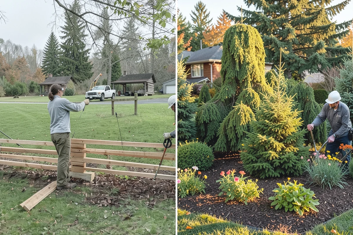 Garden Edging in Granite Falls, Snohomish County, WA - Mark bed lines and confirm edging material with you