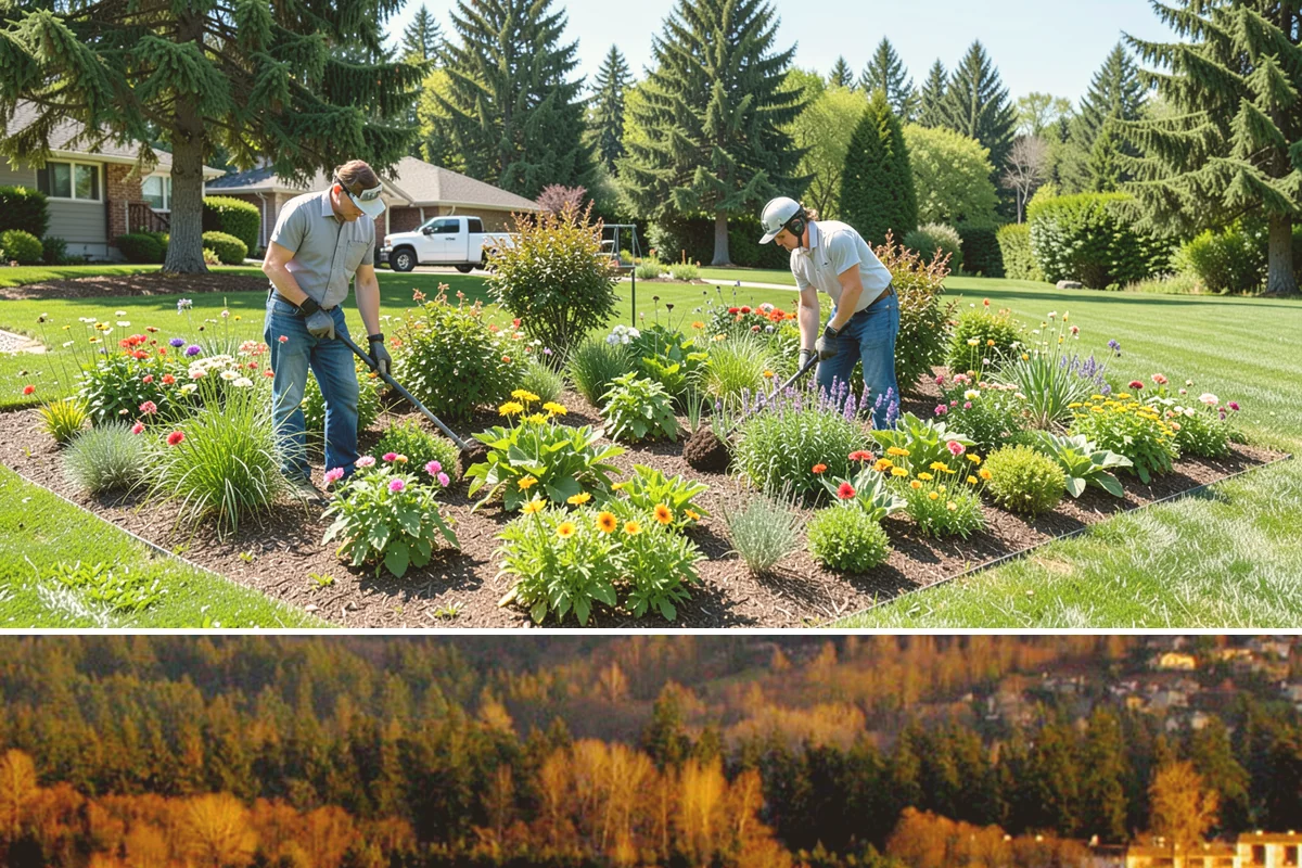 Garden Edging in Kenmore, King County, WA - Ideal in spring or fall when the ground is soft enough to cut cleanly yet firm enough to hold a sharp edge through the rainy...