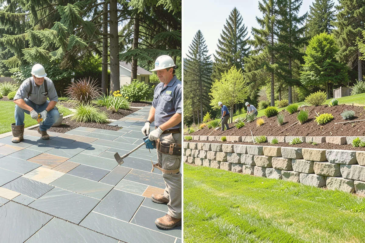 Garden Edging in Kirkland, King County, WA - Mark bed lines and confirm edging material with you