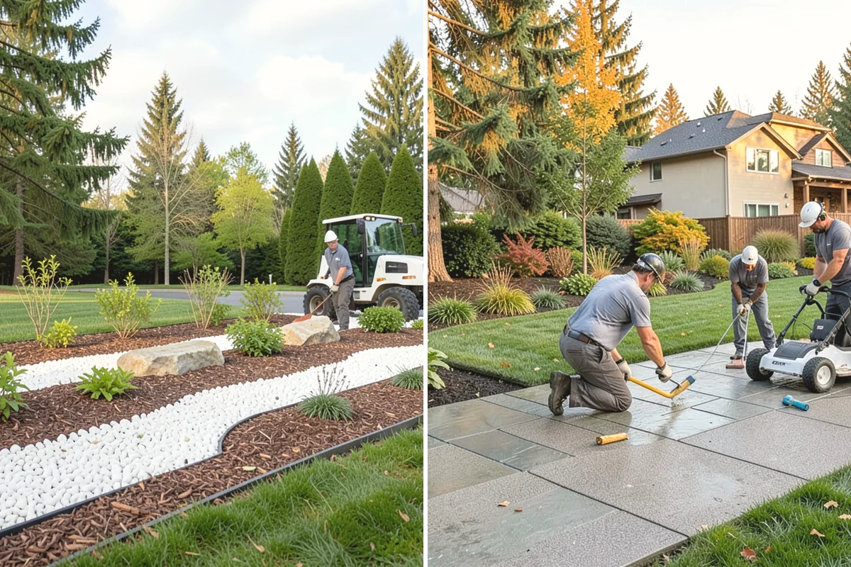 Garden Edging in La Conner, Skagit County, WA - Mark bed lines and confirm edging material with you