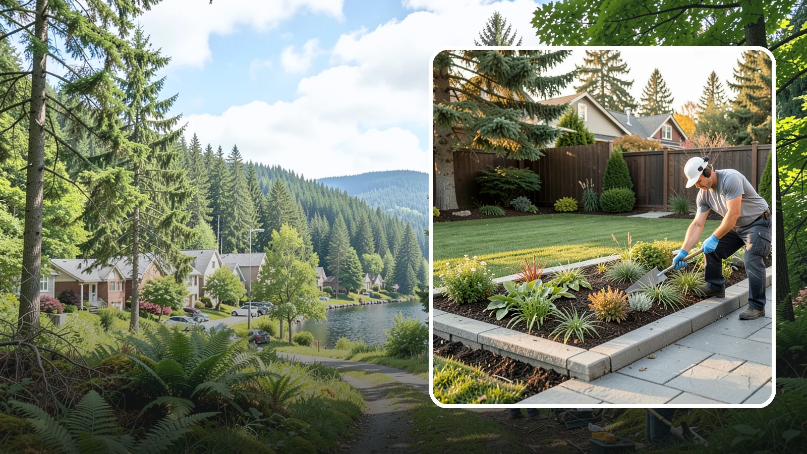 Garden Edging in Lake Forest Park, King County, WA - We install crisp, durable edging that keeps lawn grasses and aggressive groundcovers from creeping into your Pacific Northwest...