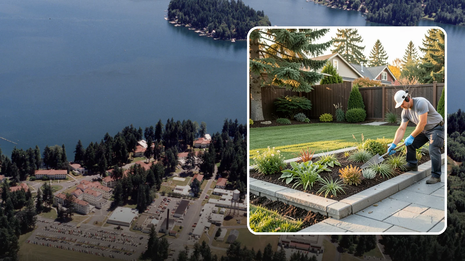 Garden Edging in Lakewood, Pierce County, WA - We install crisp, durable edging that keeps lawn grasses and aggressive groundcovers from creeping into your Pacific Northwest...