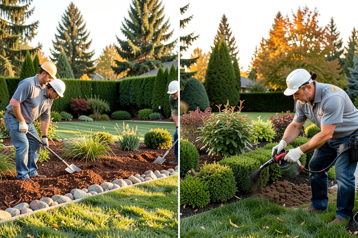 Garden Edging in Maple Valley, King County, WA - Mark bed lines and confirm edging material with you