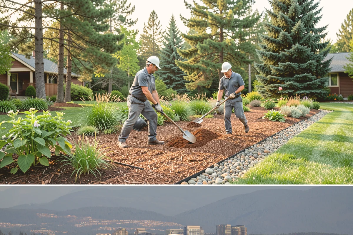 Garden Edging in Medina, King County, WA - Ideal in spring or fall when the ground is soft enough to cut cleanly yet firm enough to hold a sharp edge through the rainy...