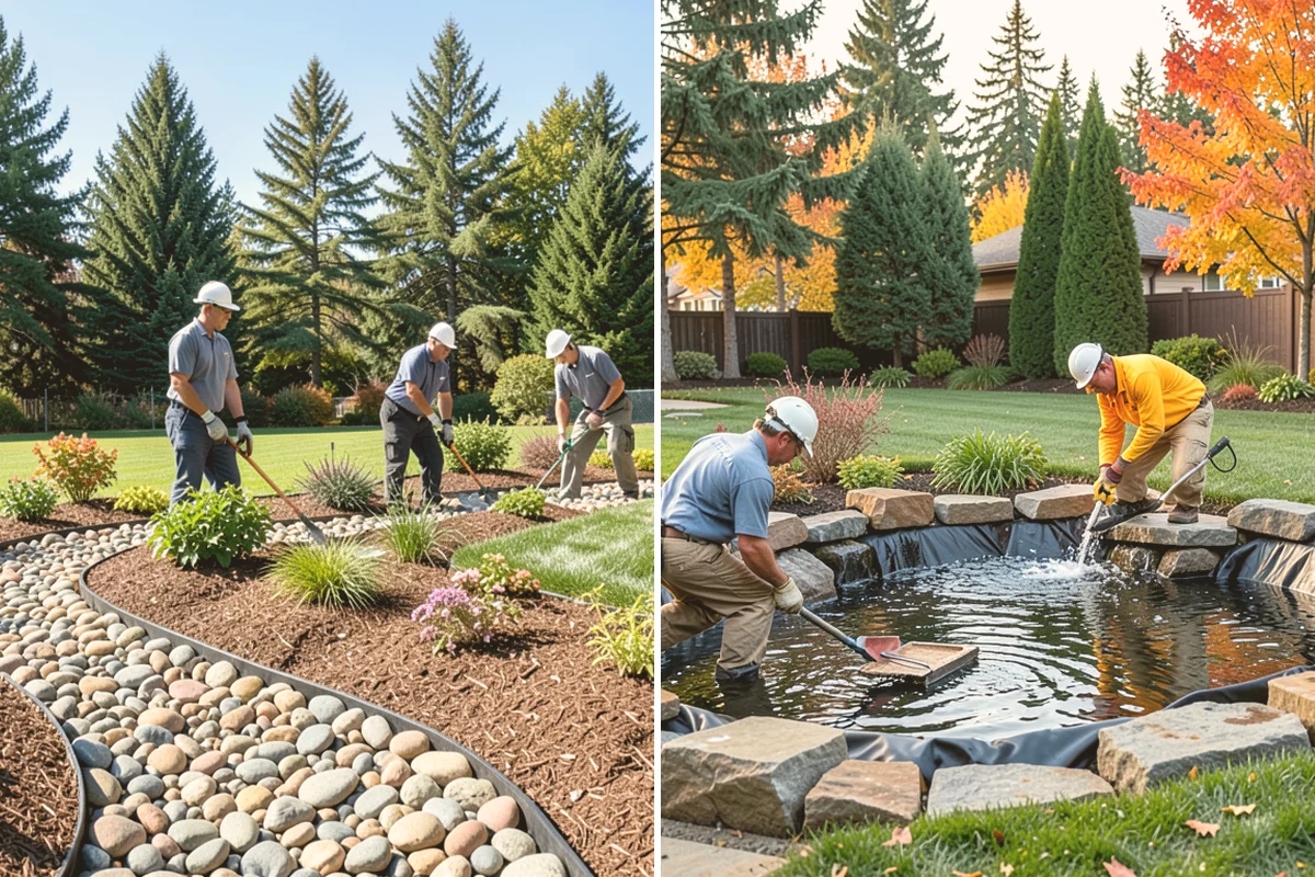 Garden Edging in Newcastle, King County, WA - Mark bed lines and confirm edging material with you