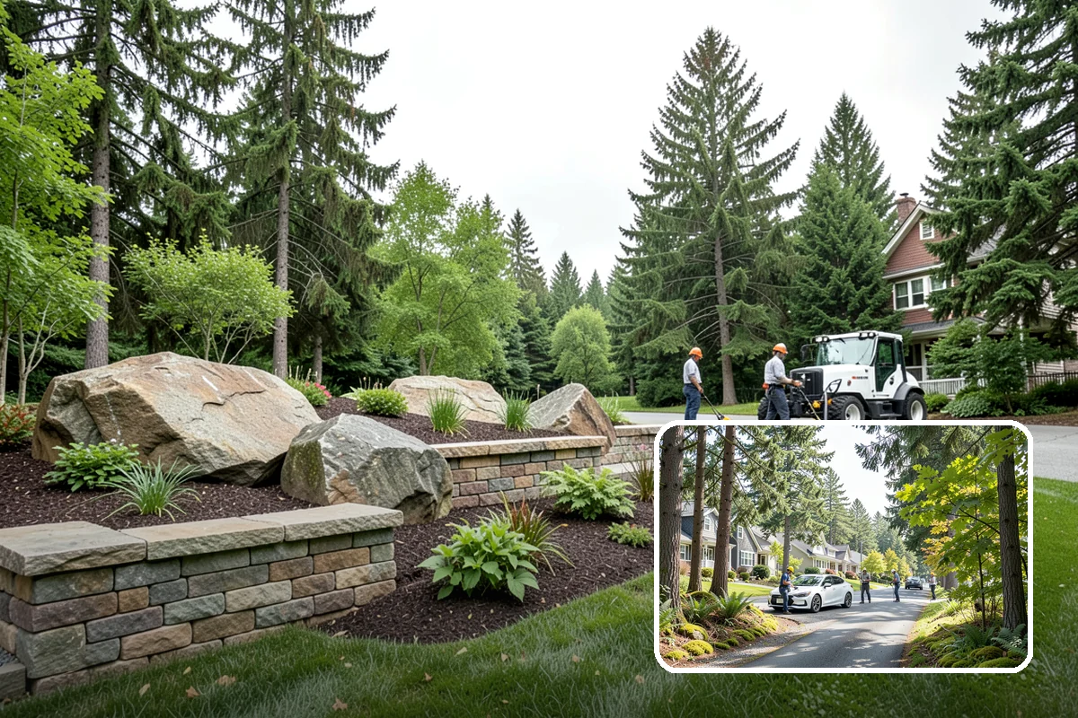 Garden Edging in Normandy Park, King County, WA - Stops grass and groundcover from invading planting areas