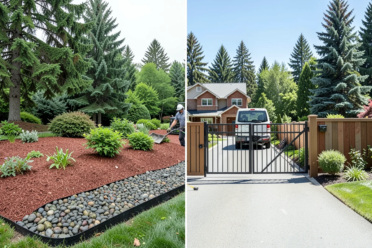 Garden Edging in Pacific, King County, WA - Mark bed lines and confirm edging material with you