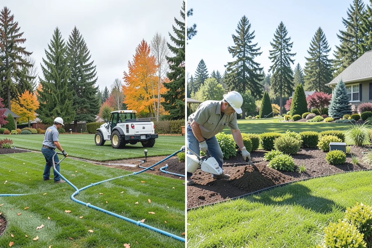 Garden Edging in Redmond, King County, WA - Mark bed lines and confirm edging material with you
