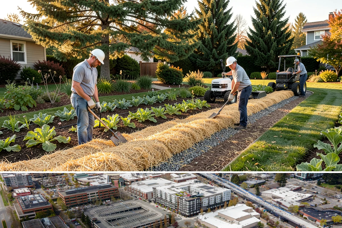 Garden Edging in Redmond, King County, WA - Ideal in spring or fall when the ground is soft enough to cut cleanly yet firm enough to hold a sharp edge through the rainy...