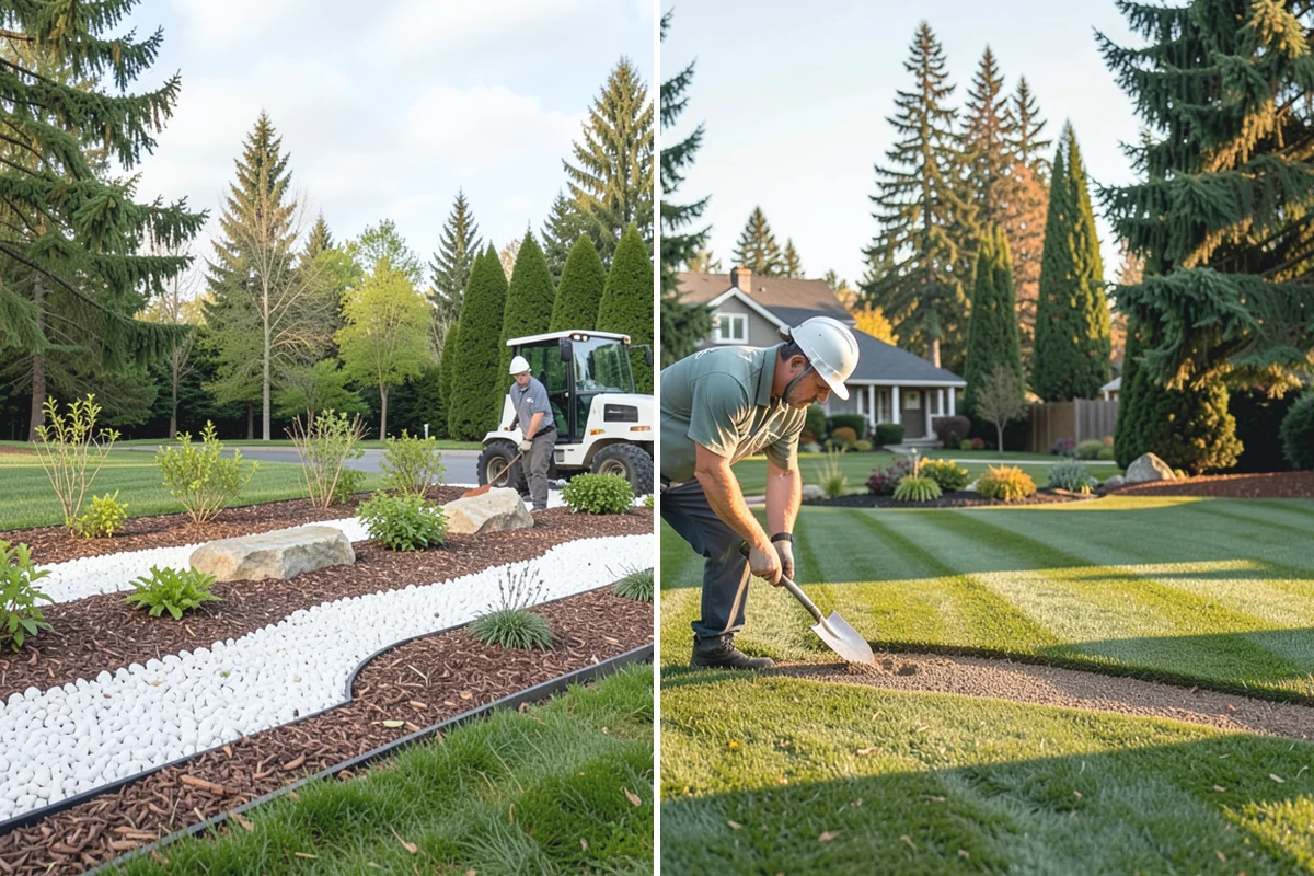 Garden Edging in Renton, King County, WA - Mark bed lines and confirm edging material with you