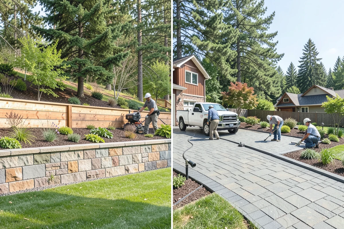 Garden Edging in Roy, Pierce County, WA - Mark bed lines and confirm edging material with you