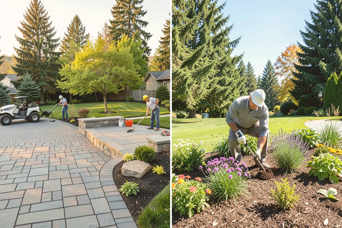 Garden Edging in Sammamish, King County, WA - Mark bed lines and confirm edging material with you