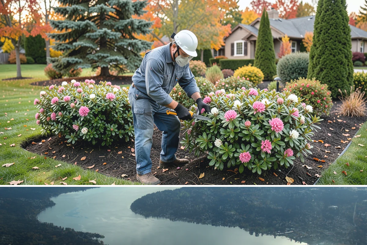 Garden Edging in Sammamish, King County, WA - Ideal in spring or fall when the ground is soft enough to cut cleanly yet firm enough to hold a sharp edge through the rainy...
