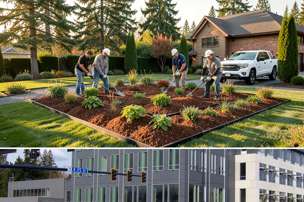 Garden Edging in Shoreline, King County, WA - Ideal in spring or fall when the ground is soft enough to cut cleanly yet firm enough to hold a sharp edge through the rainy...