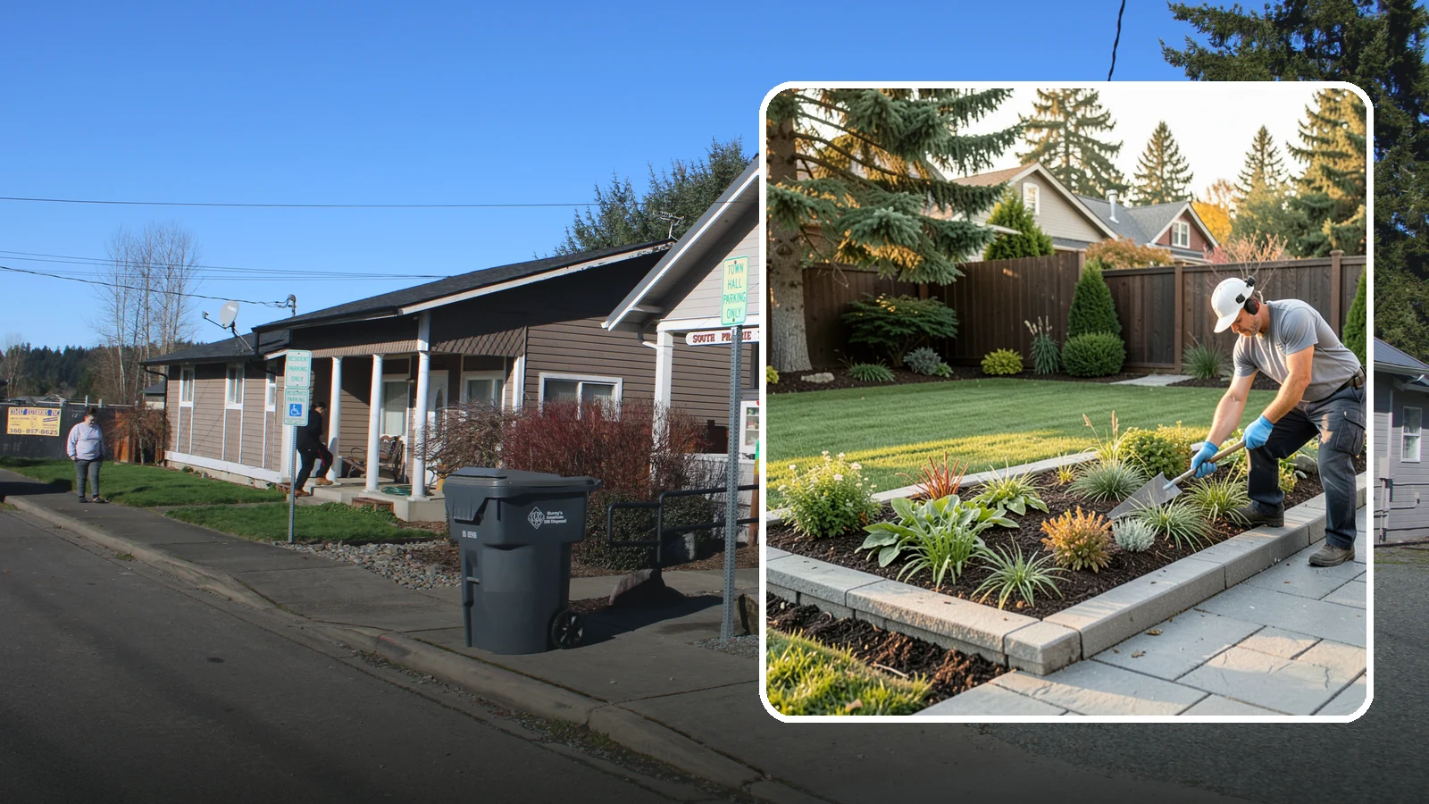 Garden Edging in South Prairie, Pierce County, WA - We install crisp, durable edging that keeps lawn grasses and aggressive groundcovers from creeping into your Pacific Northwest...