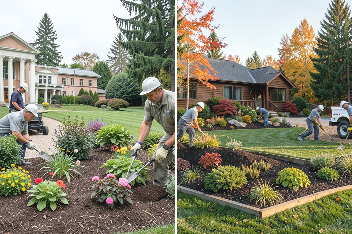 Garden Edging in South Prairie, Pierce County, WA - Mark bed lines and confirm edging material with you