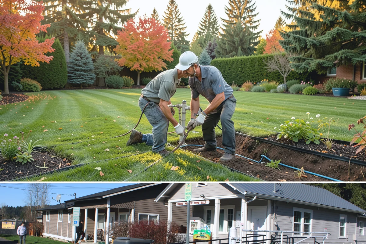 Garden Edging in South Prairie, Pierce County, WA - Ideal in spring or fall when the ground is soft enough to cut cleanly yet firm enough to hold a sharp edge through the rainy...
