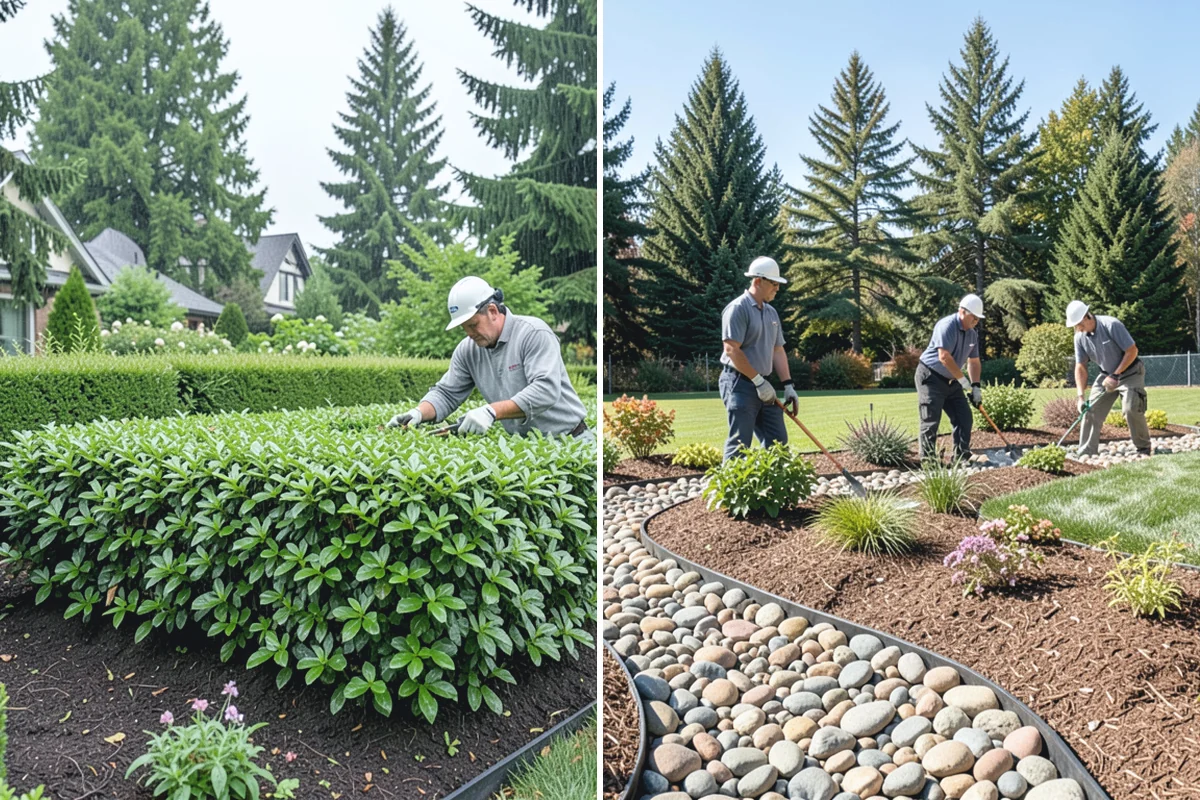 Garden Edging in Sumner, Pierce County, WA - Mark bed lines and confirm edging material with you