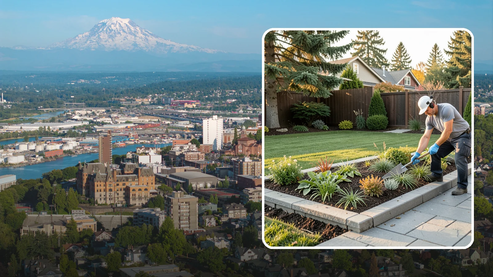 Garden Edging in Tacoma, Pierce County, WA - We install crisp, durable edging that keeps lawn grasses and aggressive groundcovers from creeping into your Pacific Northwest...