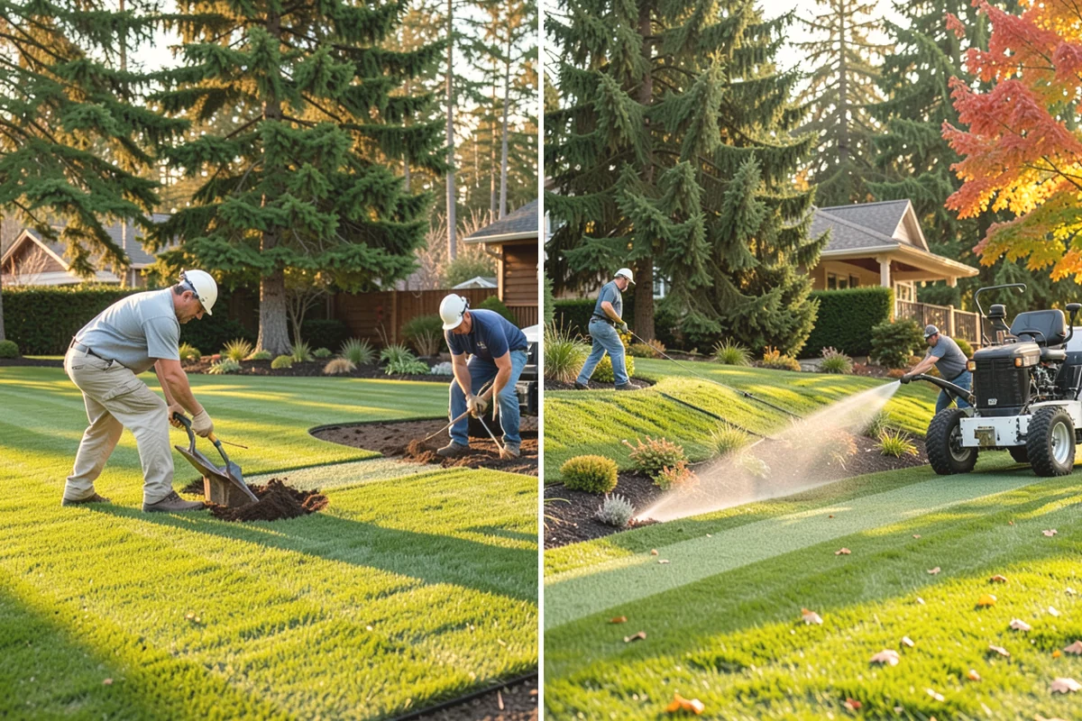 Garden Edging in Tacoma, Pierce County, WA - Mark bed lines and confirm edging material with you