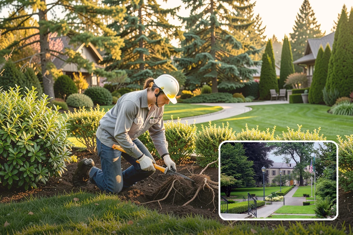 Garden Edging in Woodinville, King County, WA - Stops grass and groundcover from invading planting areas