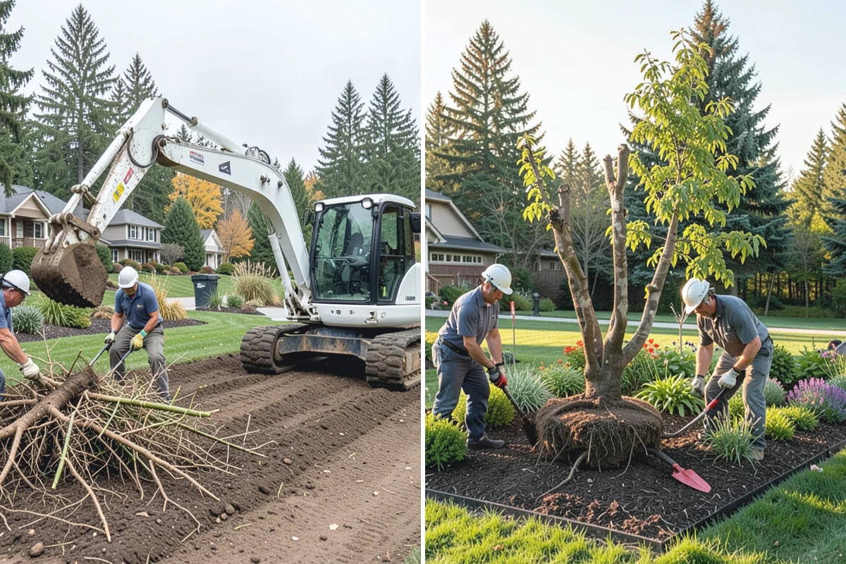 Garden Edging in Woodinville, King County, WA - Mark bed lines and confirm edging material with you