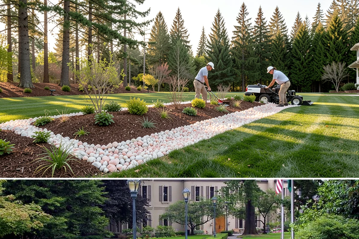 Garden Edging in Woodinville, King County, WA - Ideal in spring or fall when the ground is soft enough to cut cleanly yet firm enough to hold a sharp edge through the rainy...